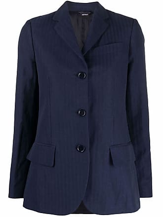 Aspesi striped single-breasted blazer - women - Linen/Flax/Viscose/Cotton - 38 - Blue