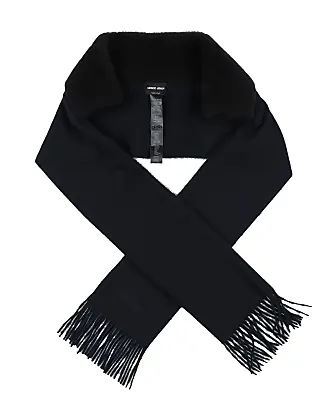 Sciarpa donna invernale scaldacollo ad anello foulard in pelliccia fascia  da righe nero