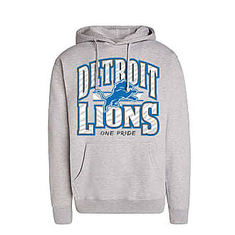 Zubaz Detroit Lions Mens Blue Solid With Camo Hood