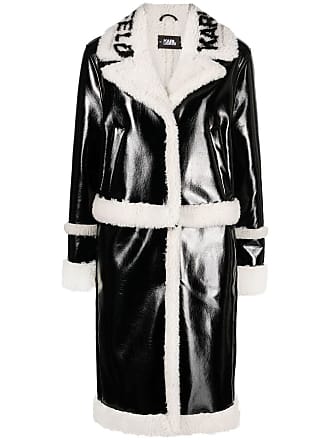 Karl Lagerfeld Sketch-Print Reversible Trench Coat