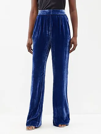 Womens ME+EM blue Velvet Cropped Slim Trousers | Harrods # {CountryCode}