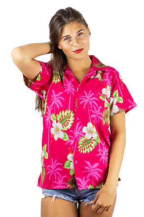 Funky Hawaiian Shirt Small Flower Pink