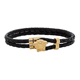 versace men's leather bracelet