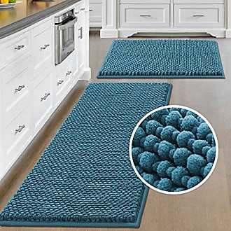 H.VERSAILTEX Navy Blue Bath Mats for Bathroom, Bath Mat 20x32 inch Oversize  Bathroom Rug Shag Shower Mat Soft Texture Floor Mat Machine-Washable Bath