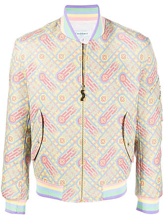 Casablanca Monogram-Jacquard Velour Zip-Up Jacket