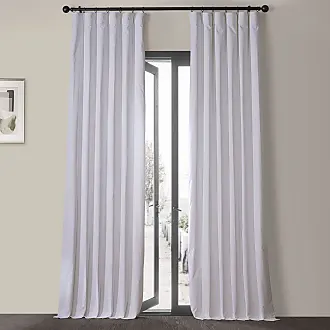 Whisper White Solid Cotton Hotel Blackout Curtain