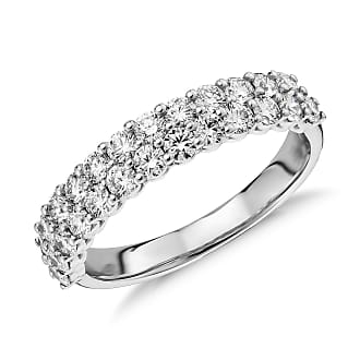 Blue Nile Aria Double Row Diamond Ring in 18k White Gold (1.15 ct. tw.)