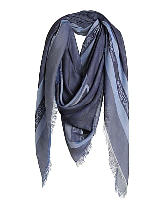Écharpe à logo intarsia Emporio Armani pour homme en coloris Bleu Homme Accessoires Écharpes et foulards 