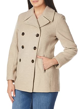 Wofupowga Womens Classic Wool-Blended Double-Breasted Outwear Jacket Pea Coat 