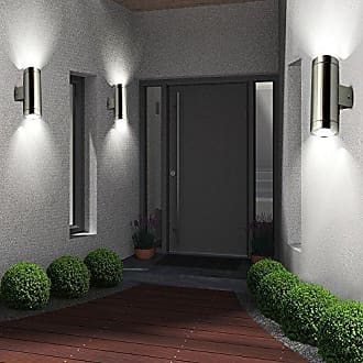 LED Außen Fassaden Wand Lampen Steh Leuchten Balkon Edelstahl Sensor Strahler