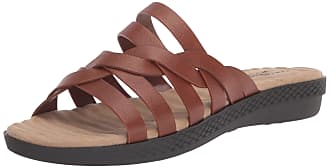 Easy Street womens Sheri Slide Sandal, Cognac, 6 Narrow US