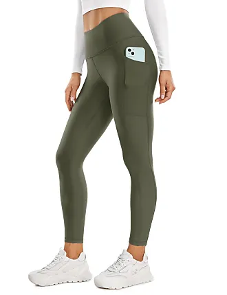 CRZ YOGA Winter Thermal Fleece Lined High Waisted Leggings with Pockets