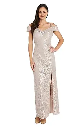 Women's R&M Richards Sweetheart Neckline Embroidered-Panel Dress