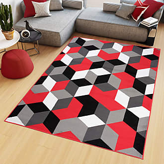 Modern Kurzflor Teppiche Geometrisch Design Weicher Flor Teppich Wohnzimmer