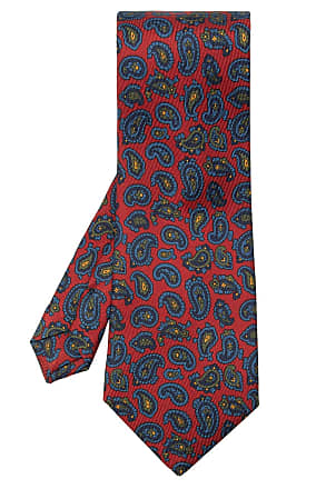 Etro Patterned Tie Mens Burgundy