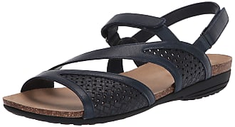 Easy Street womens Flat Sandal, Navy, 6.5 X-Wide US