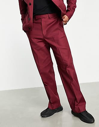Asos Uomo Abbigliamento Abbigliamento per la notte Loungewear Pantaloni da casa con fondo elasticizzato neri con fascia rossa in vita in coordinato 
