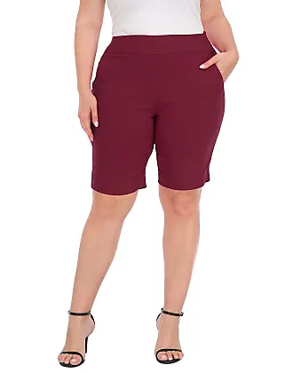 HDE Yoga Dress Pants for Women - Straight Leg Pull On Pants with 8 Pockets