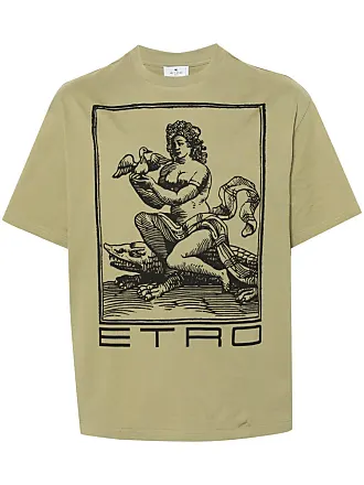 ETRO KIDS Pegaso-embroidered botanical-print shirt - Green