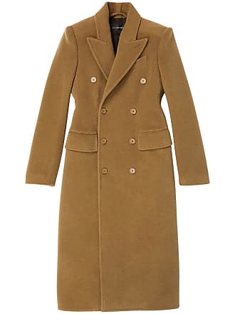 Massimo Dutti - - Long Wool Blend Double-Breasted Coat - Mole Brown - L