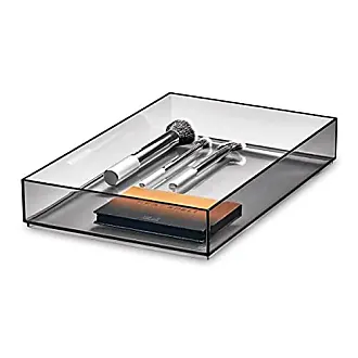 iDesign Eco Recycled Plastic Expandable Drawer Organizer Utensil Tray, Gray, Size: One Size