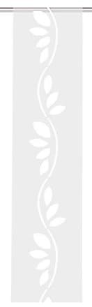 Polyester Home Fashion ATERA Schiebevorhang Voile Scherli Grau 245 x 60 cm