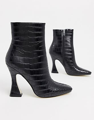 raid poppy black western detail ankle boots