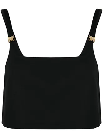 Black Buckled square-neck bralette, Miu Miu