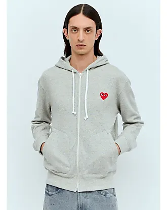 Comme Des Garçons Logo Patch Zip Hooded Sweatshirt