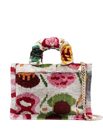Printed Baguette Bag in Charcoal Floral