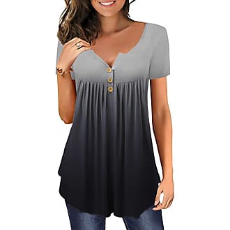 GDJGTA Top for Women Cute Printing Stripe Splice Short Sleeve Casual Crewneck Blouse Summer T-Shirt Plus Size 