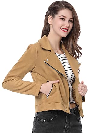 Mumustar Women Leather Jacket Plus Size Ladies Slim Biker Jacket Coat Suede Faux Leather Cardigan Outwear Winter Casual Tops 