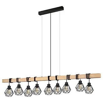 Suspension LED à piles avec minuteur - Finition marron foncé