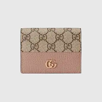 GG Marmont keychain card case in light pink leather