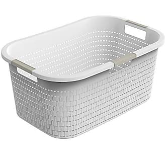 Plastic 60 x 40 x 23,2 cm White Rotho Brisen Laundry Basket 40 L Plastic PP 40 Liter 