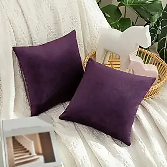 Soft Corduroy Striped Velvet Rectangle Decorative Throw Pillow Cusion For  Couch, 12 x 20, Violet Purple, 2 Pack