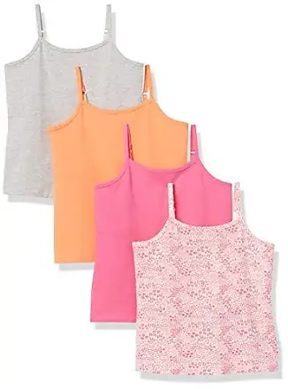 Essential Basic Women Value Pack Long Camisole Cami - Magenta, White,  HCharcoal, Black, Small