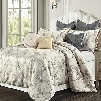 Loom and Mill Jacquard Comforter Set Floral Design, Elegant Princess Style  Comforter Queen Sets for Bedroom, Luxury Bedding Set with Euro Shams