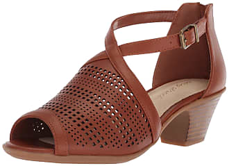 Easy Street Womens Anita Heeled Sandal, Cognac, 6.5 2W US