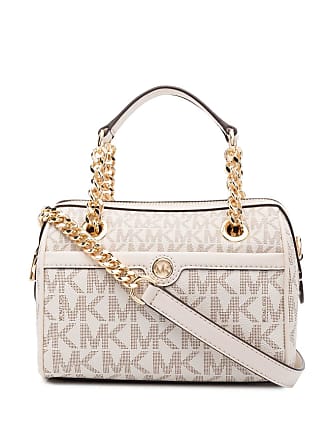 Michael Kors logo-plaque zip-up Satchel Bag - Farfetch