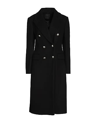 Femme Vêtements Manteaux Manteaux longs et manteaux dhiver Manteau long Synthétique Pinko en coloris Noir 