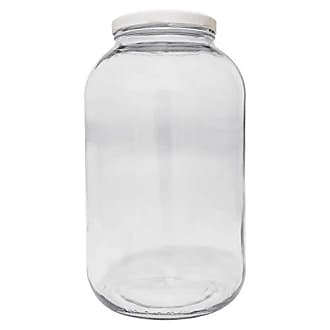 Vorratsglas mikken Einmachglas 2er Set 1,7 Liter mit Schraubverschluss Glasdose inkl Beschriftungsetiketten Silber