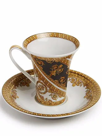 Versace Baroque Espresso Cup & Saucer, Unisex, Print, One Size