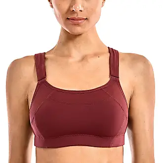 Buy SYROKAN Front Adjustable Sports Bras for Women High Support