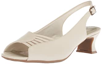 Easy Street Womens Bliss Heeled Sandal, Bone, 6 M US