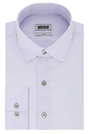 Kenneth Cole Reaction Mens Dress Shirt Slim Fit Solid, Lilac 17-17.5 Neck 36-37 Sleeve