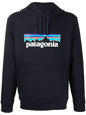 Patagonia logo-patch Hooded Down Jacket - Blue