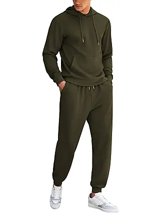  Fall Winter Tracksuit for Men, Mens 2 Piece Hooded Sweatsuits  and Jogger Sweatpants Set Athletic Casual Fashion Suits Army Green Small :  Clothing, Shoes & Jewelry