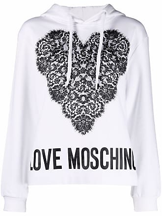 love moschino black moletom com capuz