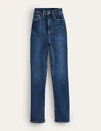  XIALON Jeans for Women- Patch Detail Ripped Raw Cut Straight Leg  Jeans (Color : Medium Wash, Size : XX-Large) : Clothing, Shoes & Jewelry